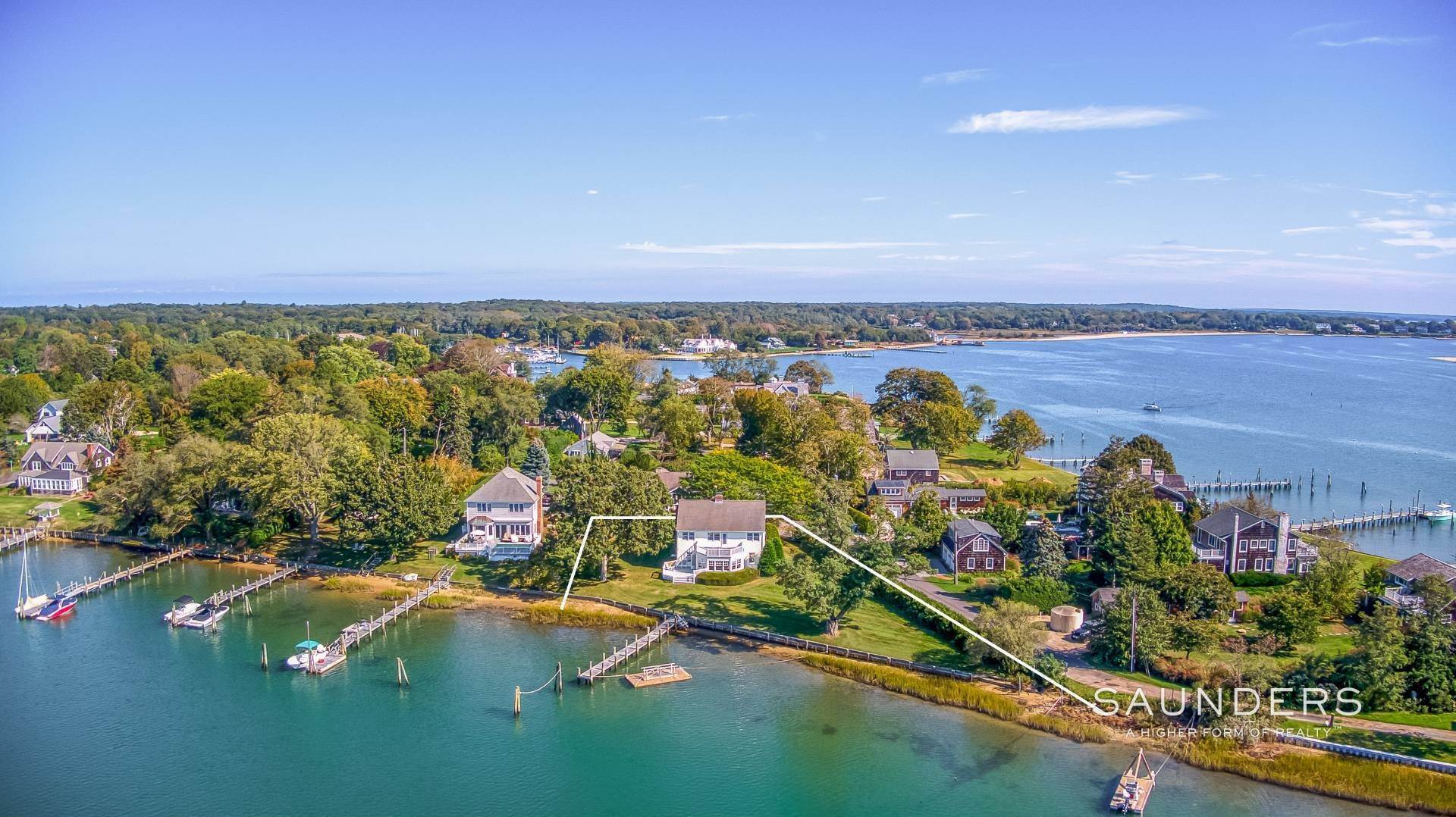 Single Family Homes for Sale at Shelter Island Nantucket Style Farmhouse With Dock And Sunsets 14 Montclair Avenue, Shelter Island, NY 11964