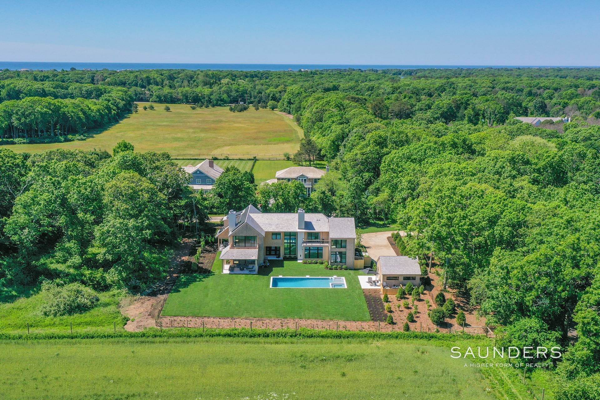 Single Family Homes for Sale at Spectacular New Construction With Forever Reserve Views 26 Green Hollow Road, East Hampton, NY 11937