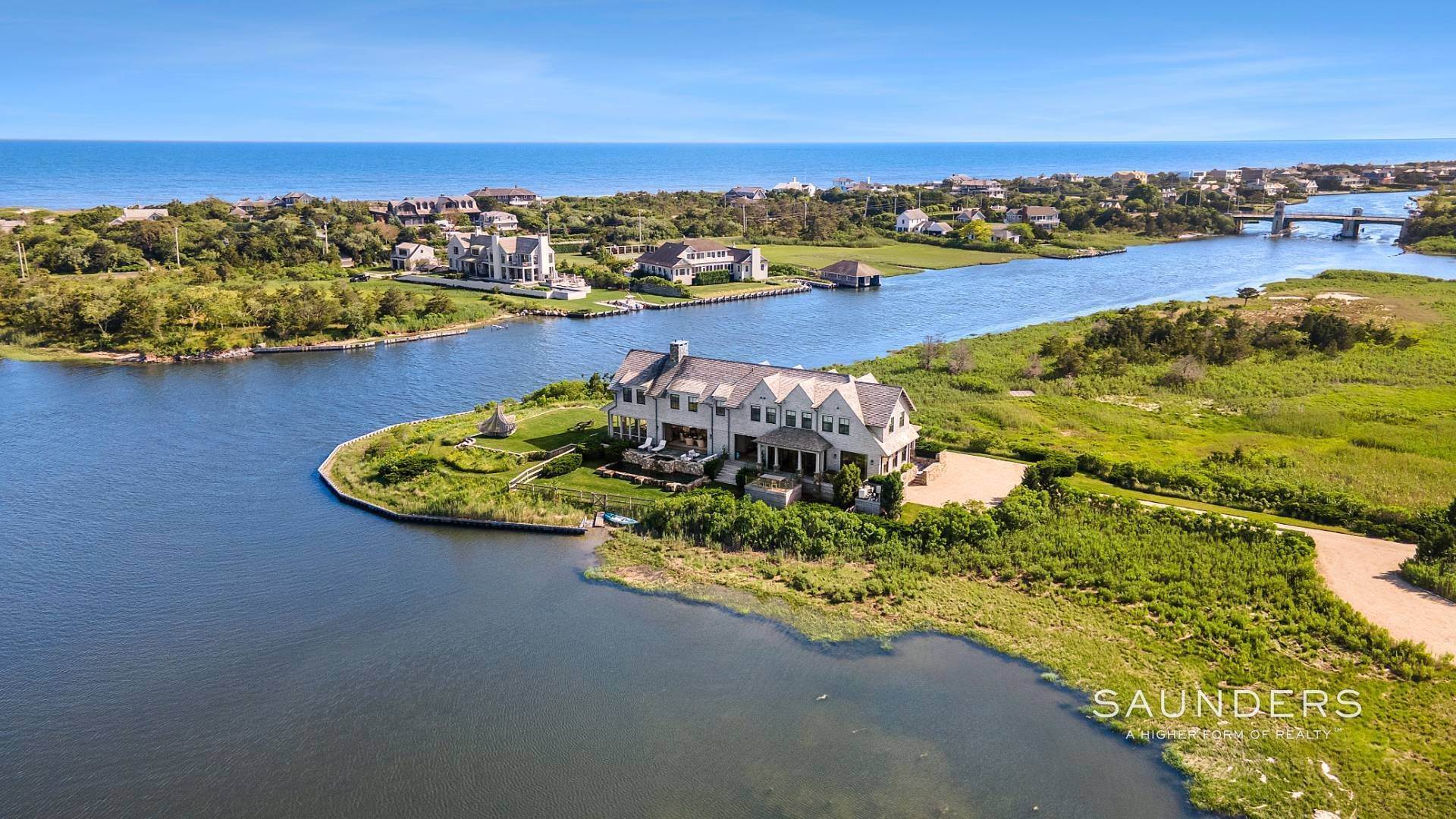 Single Family Homes for Sale at Unparalleled 270-Degree Water Views On Private Peninsula 40 Ocean Avenue, Quogue, NY 11959