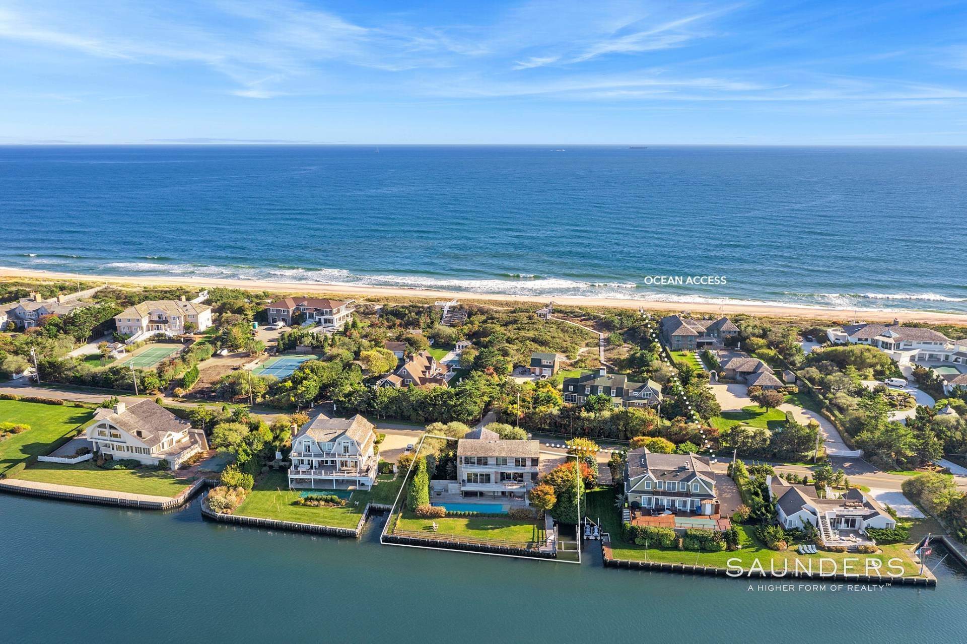 5. Single Family Homes for Sale at Dune Road Canalfront With 50' Lap Pool, Boat Slip & Ocean Access 43 Dune Road, Quogue, NY 11959