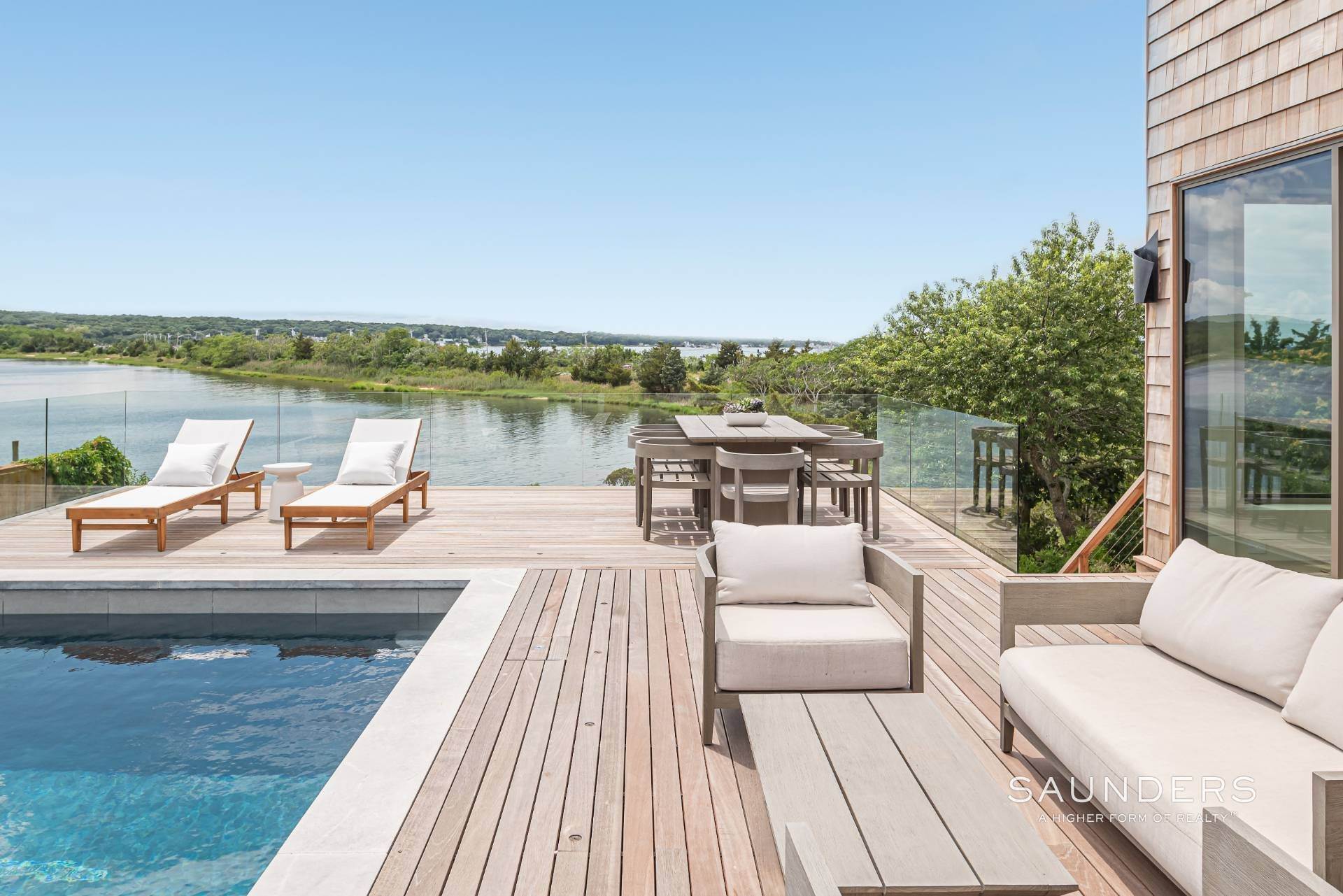 7. Single Family Homes for Sale at Waterfront Stunner In Sag Harbor With Pool 65 Cliff Drive, Noyack, Sag Harbor, NY 11963