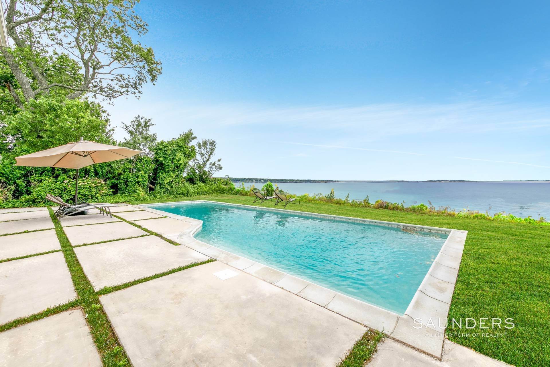 Single Family Homes for Sale at Stunning Sag Harbor Residence With Pool And Beautiful Water View 9 Cliff Drive, Noyack, Sag Harbor, NY 11963